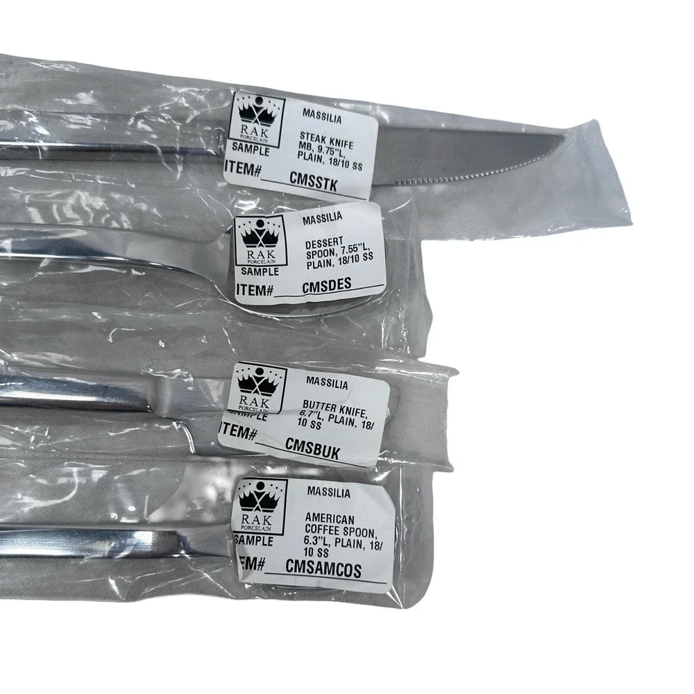 RAK Porcelain Massilia 18/10 Stainless Steel Flatware Mixed Sample Lot 16 New‎
